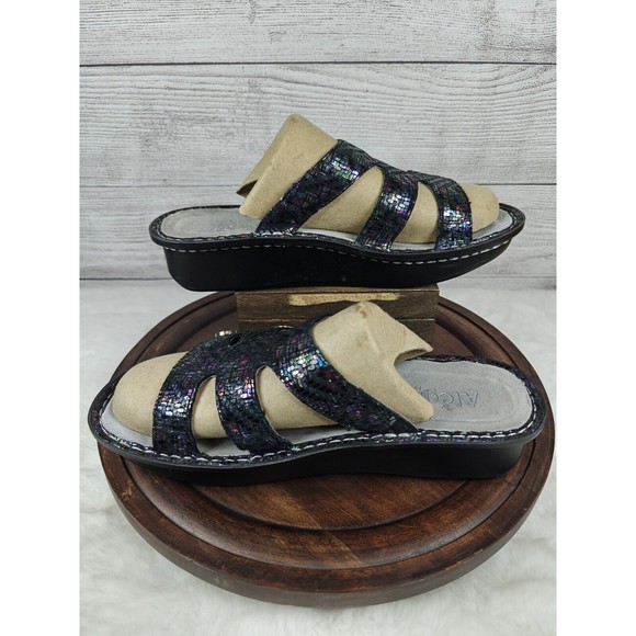 Alegria Venice Glimmer Glam Comfort Multi-Color Sandals Slides Size EU 39 - Picture 5 of 10